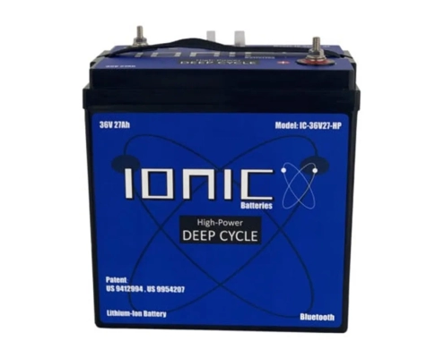Ionic lithium 36v 27ah golf cart lifepo4 battery