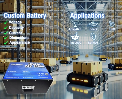 24v 100ah lifepo4 lithium custom battery - agv battery