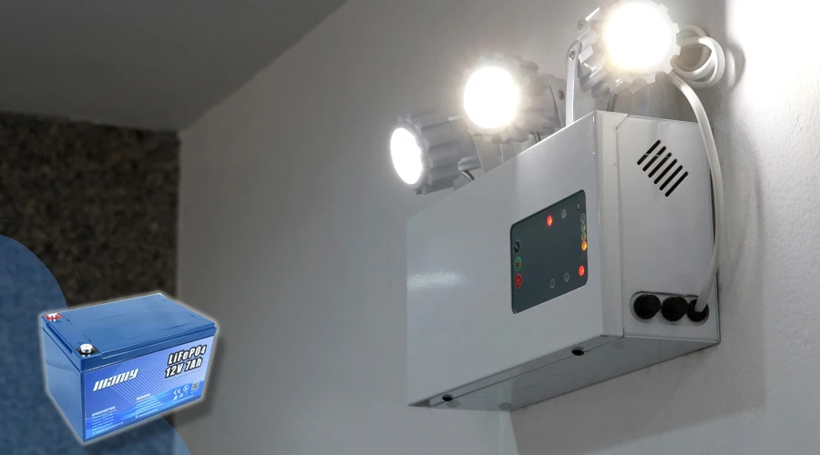 Emergency lighting battery
