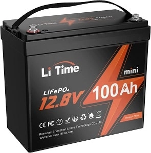 Litime 100ah mini lifepo4 battery