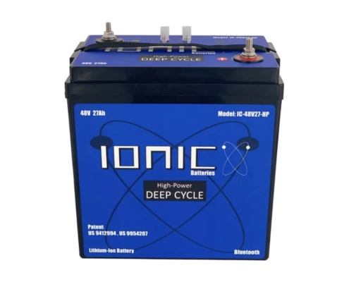 Ionic lithium 48v 27ah gc2 golf cart lifepo4 deep cycle battery