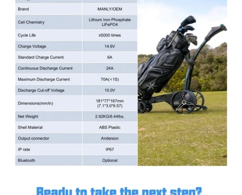 Manly battery for trolley golf electric specification