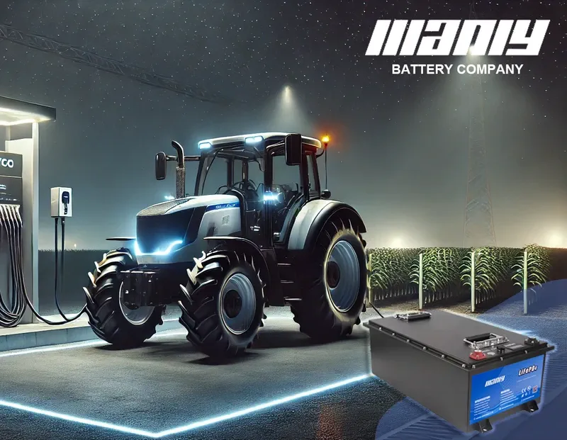 Electric tractor battery charging