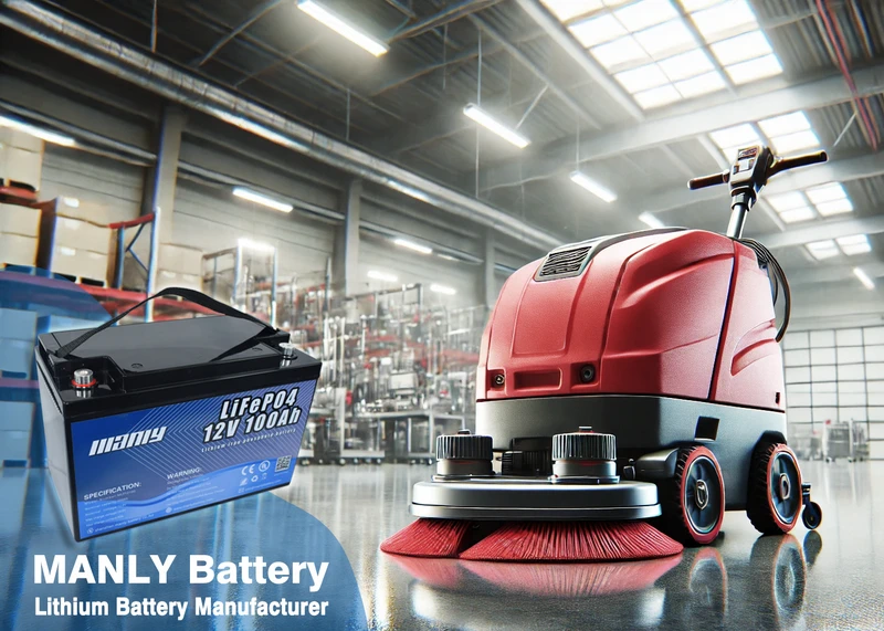 Floor scrubber battery