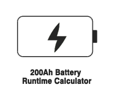 How long will a 200ah battery last calculator