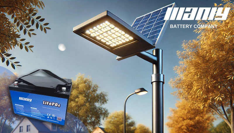 Soalr street light battery